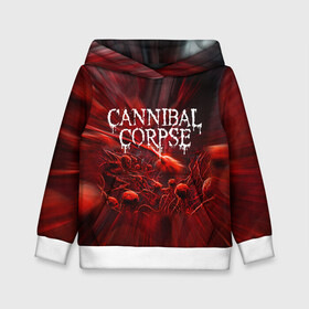 Детская толстовка 3D с принтом Blood Cannibal Corpse | Труп Каннибала (Z) в Курске, 100% полиэстер | двухслойный капюшон со шнурком для регулировки, мягкие манжеты на рукавах и по низу толстовки, спереди карман-кенгуру с мягким внутренним слоем | Тематика изображения на принте: cannibal | cannibal corpse | corpse | death metal | deathgrind | алекс уэбстер | брутальный дэт метал | дэт метал | дэтграйнд | пол мазуркевич | роб барретт | труп каннибала