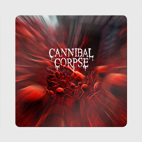 Магнит виниловый Квадрат с принтом Blood Cannibal Corpse | Труп Каннибала (Z) в Курске, полимерный материал с магнитным слоем | размер 9*9 см, закругленные углы | cannibal | cannibal corpse | corpse | death metal | deathgrind | алекс уэбстер | брутальный дэт метал | дэт метал | дэтграйнд | пол мазуркевич | роб барретт | труп каннибала