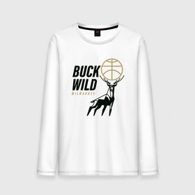 Мужской лонгслив хлопок с принтом Buck Wild в Курске, 100% хлопок |  | antetokounmpo | basketball | bucks | giannis | milwaukee | mvp | nba | sport | streetball | адетокумбо | бакс | баскетбол | игра | милуоки | мяч | нба | олень | спорт | стритбол | тренер | чемпион | янис