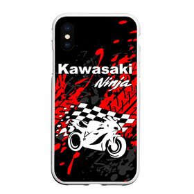 Чехол для iPhone XS Max матовый с принтом KAWASAKI NINJA / КАВАСАКИ в Курске, Силикон | Область печати: задняя сторона чехла, без боковых панелей | Тематика изображения на принте: kawasaki | motorcycle | motosport | ninja | racing | speed | sport | байк | гонки | двигатель | кавасаки | мото | мотокросс | мотоспорт | мототриал | мотоцикл | нинзя. | скорость | спорт