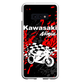 Чехол для Samsung S10E с принтом KAWASAKI NINJA / КАВАСАКИ в Курске, Силикон | Область печати: задняя сторона чехла, без боковых панелей | Тематика изображения на принте: kawasaki | motorcycle | motosport | ninja | racing | speed | sport | байк | гонки | двигатель | кавасаки | мото | мотокросс | мотоспорт | мототриал | мотоцикл | нинзя. | скорость | спорт