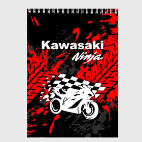 Скетчбук с принтом KAWASAKI NINJA / КАВАСАКИ в Курске, 100% бумага
 | 48 листов, плотность листов — 100 г/м2, плотность картонной обложки — 250 г/м2. Листы скреплены сверху удобной пружинной спиралью | Тематика изображения на принте: kawasaki | motorcycle | motosport | ninja | racing | speed | sport | байк | гонки | двигатель | кавасаки | мото | мотокросс | мотоспорт | мототриал | мотоцикл | нинзя. | скорость | спорт