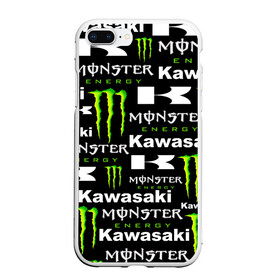 Чехол для iPhone 7Plus/8 Plus матовый с принтом KAWASAKI X MONSTER ENERGY в Курске, Силикон | Область печати: задняя сторона чехла, без боковых панелей | kawasaki | monster energy | motorcycle | motosport | racing | speed | sport | байк | гонки | двигатель | кавасаки | монстер энерджи. | мото | мотокросс | мотоспорт | мототриал | мотоцикл | скорость | спорт