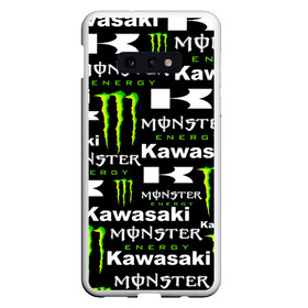 Чехол для Samsung S10E с принтом KAWASAKI X MONSTER ENERGY в Курске, Силикон | Область печати: задняя сторона чехла, без боковых панелей | Тематика изображения на принте: kawasaki | monster energy | motorcycle | motosport | racing | speed | sport | байк | гонки | двигатель | кавасаки | монстер энерджи. | мото | мотокросс | мотоспорт | мототриал | мотоцикл | скорость | спорт