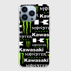 Чехол для iPhone 13 Pro с принтом KAWASAKI X MONSTER ENERGY в Курске,  |  | kawasaki | monster energy | motorcycle | motosport | racing | speed | sport | байк | гонки | двигатель | кавасаки | монстер энерджи. | мото | мотокросс | мотоспорт | мототриал | мотоцикл | скорость | спорт