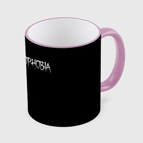 Кружка с полной запечаткой с принтом Phasmophobia logo в Курске, керамика | ёмкость 330 мл | Тематика изображения на принте: horror | phasmophobia | игра | пхасмафобия | пхасмофобия | фазмофобия | фасмофобия | хоррор