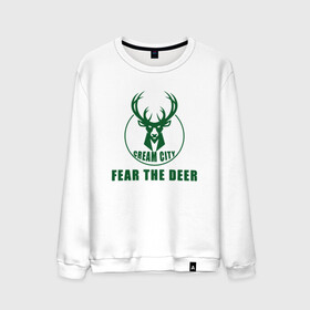 Мужской свитшот хлопок с принтом Fear The Deer в Курске, 100% хлопок |  | antetokounmpo | basketball | bucks | giannis | milwaukee | mvp | nba | sport | streetball | адетокумбо | бакс | баскетбол | игра | милуоки | мяч | нба | олень | спорт | стритбол | тренер | чемпион | янис