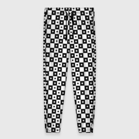 Женские брюки 3D с принтом ШАХМАТНАЯ КЛЕТКА В ГОРОШЕК в Курске, полиэстер 100% | прямой крой, два кармана без застежек по бокам, с мягкой трикотажной резинкой на поясе и по низу штанин. В поясе для дополнительного комфорта — широкие завязки | abstraction | geometry | hexagon | neon | paints | stripes | texture | triangle | абстракция | брызги | геометрия | горошек | клетки | краски | круги | кубы | неон | соты | текстура | шахматная доска