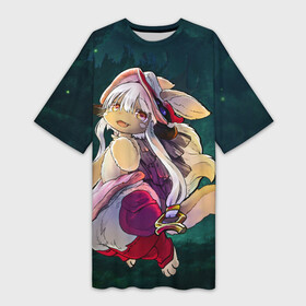 Платье-футболка 3D с принтом Nanachi в Курске,  |  | anime | made in abyss | nanachi | аниме | нанати | наначи | созданный в бездне