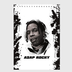 Скетчбук с принтом АСАП | ASAP ROCKY (Z) в Курске, 100% бумага
 | 48 листов, плотность листов — 100 г/м2, плотность картонной обложки — 250 г/м2. Листы скреплены сверху удобной пружинной спиралью | Тематика изображения на принте: america | asap | asap rocky | black rap | music | rap | raper | testing | usa | америка | асап | асап роки | зарубежная музыка | музыка | музыкант | реп | репер | сша | тестин | черный реп