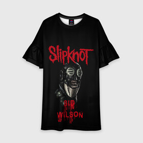 Детское платье 3D с принтом SID WILSON | SLIPKNOT | СЛИПКНОТ (Z) в Курске, 100% полиэстер | прямой силуэт, чуть расширенный к низу. Круглая горловина, на рукавах — воланы | rock | sid wilson | slipknot | петля | рок | сид вилсон | скользящий узел | слипкнот | тяжелый рок | удавка