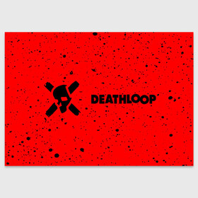 Поздравительная открытка с принтом Deathloop - Skull - Paint в Курске, 100% бумага | плотность бумаги 280 г/м2, матовая, на обратной стороне линовка и место для марки
 | death | deathloop | game | games | loop | paint | skull | брызги | дэслуп | дэт | дэтлуп | знак | игра | игры | краска | лого | луп | мертвая | пелтя | символ