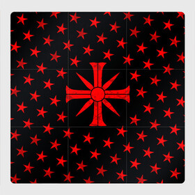 Магнитный плакат 3Х3 с принтом FAR CRY 5 SINNER СЕКТА в Курске, Полимерный материал с магнитным слоем | 9 деталей размером 9*9 см | far cry | sinner | ubisoft | врата эдема | грешник | иосиф сид | монтана | секта | сектанты | символ | фар край | юбисофт