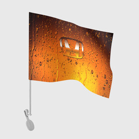 Флаг для автомобиля с принтом Honda капли дождя в Курске, 100% полиэстер | Размер: 30*21 см | auto | car | honda | motor | sport | sport car | авто | авто бренды | вода | дождь | капли | машина | спорт | спорт кар | хонда