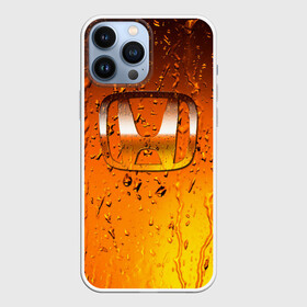 Чехол для iPhone 13 Pro Max с принтом Honda капли дождя в Курске,  |  | Тематика изображения на принте: auto | car | honda | motor | sport | sport car | авто | авто бренды | вода | дождь | капли | машина | спорт | спорт кар | хонда
