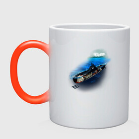 Кружка хамелеон с принтом Подводная лодка в Курске, керамика | меняет цвет при нагревании, емкость 330 мл | день вмф | иллюстрация | лодка | море | моряк | подводник