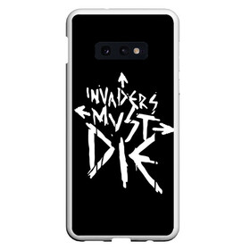 Чехол для Samsung S10E с принтом Invaders must die в Курске, Силикон | Область печати: задняя сторона чехла, без боковых панелей | alternative | dj | electo | music | prodigy | альтернатива | музыка | продиджи | продижи | электроника