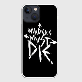 Чехол для iPhone 13 mini с принтом Invaders must die в Курске,  |  | alternative | dj | electo | music | prodigy | альтернатива | музыка | продиджи | продижи | электроника