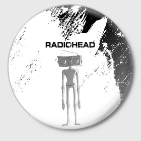 Значок с принтом Radiohead | Радиохед (Z) в Курске,  металл | круглая форма, металлическая застежка в виде булавки | radiohead | thomas edward yorke | альтернативный рок | арт рок | джонни гринвуд | инди рок | колин гринвуд | том йорк | фил селуэй | эд о’брайен | экспериментальный рок | электронная музыка
