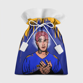 Подарочный 3D мешок с принтом LIL PEEP | ЛИЛ ПИП (Z) в Курске, 100% полиэстер | Размер: 29*39 см | lil peep | lil prince | pink | зарубежная музыка | лил пип | маленький принц