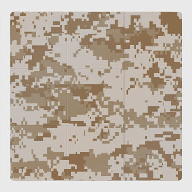 Магнитный плакат 3Х3 с принтом Камуфляжный пиксель в Курске, Полимерный материал с магнитным слоем | 9 деталей размером 9*9 см | Тематика изображения на принте: иллюстрация | камуфляж | пикселька | пустынный | форма