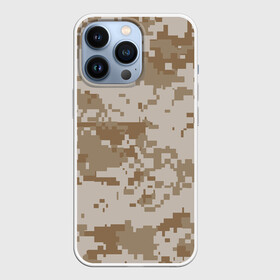 Чехол для iPhone 13 Pro с принтом Камуфляжный пиксель в Курске,  |  | иллюстрация | камуфляж | пикселька | пустынный | форма