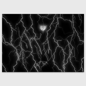 Поздравительная открытка с принтом Разбитое сердце в Курске, 100% бумага | плотность бумаги 280 г/м2, матовая, на обратной стороне линовка и место для марки
 | иероглифы | луна | молния | сердце | сердце разбитое | черно белый