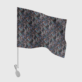 Флаг для автомобиля с принтом Коричневый абстрактный узор в Курске, 100% полиэстер | Размер: 30*21 см | абстрактный | камуфляжный | милитари | мужской | пестрый | темно коричневый | штрихи