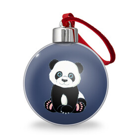 Ёлочный шар с принтом Милая Панда (Sweet Panda) в Курске, Пластик | Диаметр: 77 мм | animals | beast | panda | глаза | детям | животные | звери | лапки | милые | мульт | панда | растения | цветы | эвкалипт