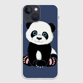 Чехол для iPhone 13 mini с принтом Милая Панда (Sweet Panda) в Курске,  |  | Тематика изображения на принте: animals | beast | panda | глаза | детям | животные | звери | лапки | милые | мульт | панда | растения | цветы | эвкалипт