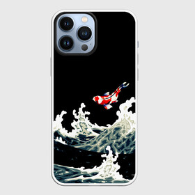 Чехол для iPhone 13 Pro Max с принтом Карп Кои Волна Япония Рыба в Курске,  |  | fish | japan | koi | ocean | sea | style | waves | аниме | вода | волны | животные | иероглифы | карпы | кои | культура | море | надпись | океан | рыбы | стиль | япония