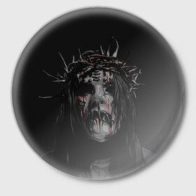 Значок с принтом Joey Jordison в Курске,  металл | круглая форма, металлическая застежка в виде булавки | Тематика изображения на принте: alternative | metall | music | rock | slipknot | slipnot | альтернатива | металл | музыка | рок | слипкнот | слипнот