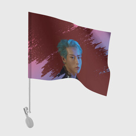 Флаг для автомобиля с принтом MONSTA X | MX (Z) в Курске, 100% полиэстер | Размер: 30*21 см | jooheon | kihyun | minhyuk | monsta x | mx | shownu | wonho | монст х | монста х | мх