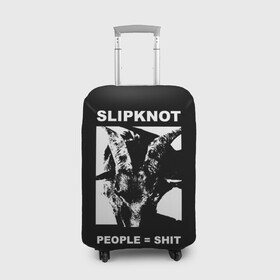 Чехол для чемодана 3D с принтом People shit в Курске, 86% полиэфир, 14% спандекс | двустороннее нанесение принта, прорези для ручек и колес | alternative | metall | music | rock | slipknot | slipnot | альтернатива | металл | музыка | рок | слипкнот | слипнот