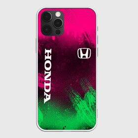 Чехол для iPhone 12 Pro с принтом NEON HONDA | НЕОН ХОНДА в Курске, силикон | область печати: задняя сторона чехла, без боковых панелей | Тематика изображения на принте: auto | honda | neon | авто | автомобиль | анархия | зеленый | розовый | хонда
