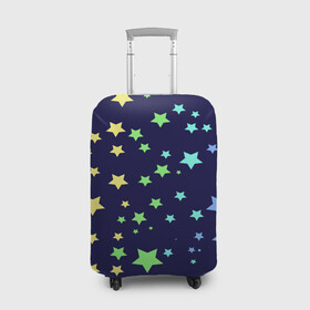 Чехол для чемодана 3D с принтом Звезды в Курске, 86% полиэфир, 14% спандекс | двустороннее нанесение принта, прорези для ручек и колес | звезда | звездопад | небо | ночь | разноцветный