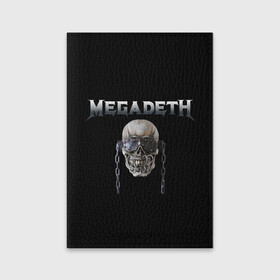 Обложка для паспорта матовая кожа с принтом Megadeth в Курске, натуральная матовая кожа | размер 19,3 х 13,7 см; прозрачные пластиковые крепления | megadeth | rock | trash metal | мега | мегадетх | метал | рок