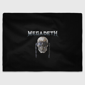 Плед 3D с принтом Megadeth в Курске, 100% полиэстер | закругленные углы, все края обработаны. Ткань не мнется и не растягивается | Тематика изображения на принте: megadeth | rock | trash metal | мега | мегадетх | метал | рок