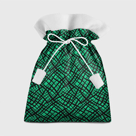 Подарочный 3D мешок с принтом Абстрактный зелено-черный узор в Курске, 100% полиэстер | Размер: 29*39 см | абстрактный | зеленый | креативный камуфляж | линии | молодежный | полосатый | черный