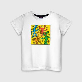 Детская футболка хлопок с принтом Pop Art Keith 2 в Курске, 100% хлопок | круглый вырез горловины, полуприлегающий силуэт, длина до линии бедер | Тематика изображения на принте: pop art | искусство | картины | поп арт