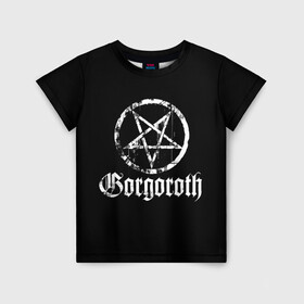 Детская футболка 3D с принтом Gorgoroth в Курске, 100% гипоаллергенный полиэфир | прямой крой, круглый вырез горловины, длина до линии бедер, чуть спущенное плечо, ткань немного тянется | Тематика изображения на принте: blackmetal | gorgoroth | metal | rock | блэк метал | горгоротх | группы | рок | роцк