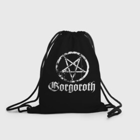 Рюкзак-мешок 3D с принтом Gorgoroth в Курске, 100% полиэстер | плотность ткани — 200 г/м2, размер — 35 х 45 см; лямки — толстые шнурки, застежка на шнуровке, без карманов и подкладки | Тематика изображения на принте: blackmetal | gorgoroth | metal | rock | блэк метал | горгоротх | группы | рок | роцк