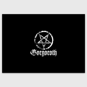 Поздравительная открытка с принтом Gorgoroth в Курске, 100% бумага | плотность бумаги 280 г/м2, матовая, на обратной стороне линовка и место для марки
 | Тематика изображения на принте: blackmetal | gorgoroth | metal | rock | блэк метал | горгоротх | группы | рок | роцк