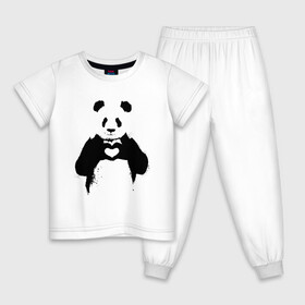 Детская пижама хлопок с принтом ПАНДА ЛАЙК / ЛЮБОВЬ / PANDA LOVE в Курске, 100% хлопок |  брюки и футболка прямого кроя, без карманов, на брюках мягкая резинка на поясе и по низу штанин
 | heart | like | likes | love | paints | panda | брызги | животные | звери | краски | лайк | лайки | любовь | панда | сердечко | чб | чёрно белое