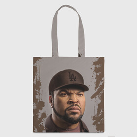 Шоппер 3D с принтом Ice Cube | Айс Куб (Z) в Курске, 100% полиэстер | Плотность: 200 г/м2; Размер: 34×35 см; Высота лямок: 30 см | ice cube | oshea jackson | rap | айс куб | айс кьюб | реп | репер | рэпер | хип хоп