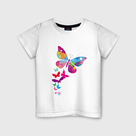 Детская футболка хлопок с принтом Такие как моя душа в Курске, 100% хлопок | круглый вырез горловины, полуприлегающий силуэт, длина до линии бедер | бабочки | крылатые | крылья | насекомые | палитра красок | такие как моя душа
