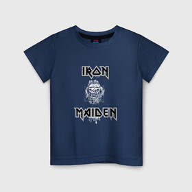 Детская футболка хлопок с принтом IRON MAIDEN | АЙРОН МЕЙДЕН (Z) в Курске, 100% хлопок | круглый вырез горловины, полуприлегающий силуэт, длина до линии бедер | iron maiden | logo | music | rock | айрон мэйден | железная дева | лого | музик | рок | стив харрис | ужасы | хеви метал