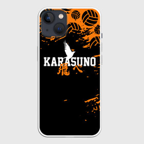 Чехол для iPhone 13 с принтом KARASUNO | КАРАСУНО в Курске,  |  | Тематика изображения на принте: black jackals | fly | fly high | haikyuu | hinata | msby | аниме | волейбол | карасуно | некома | хайкью карасуно | хината