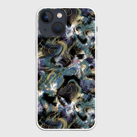 Чехол для iPhone 13 mini с принтом Узор для рыбака в Курске,  |  | Тематика изображения на принте: абстрактный | болото | камуфляж | модный | река | рыба | рыбалка | современный | хобби
