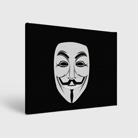 Холст прямоугольный с принтом Guy Fawkes в Курске, 100% ПВХ |  | Тематика изображения на принте: белый | бородка | гай фокс | лицо | маска | усы | черный
